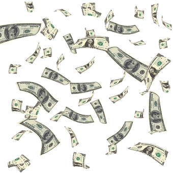 flying money